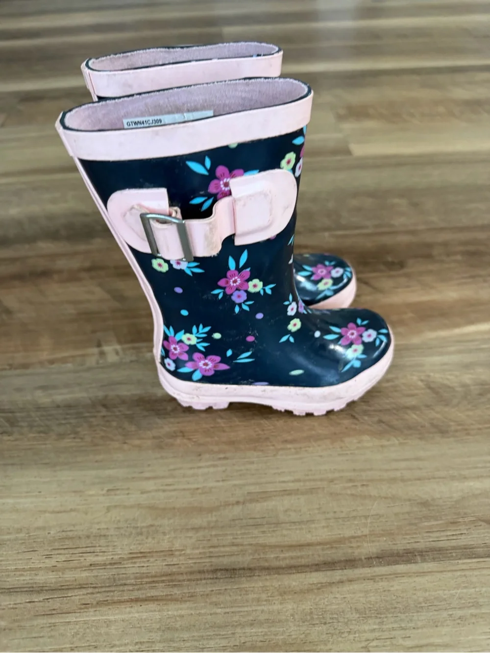 Kids Floral Rain Boots - Pink Accents
